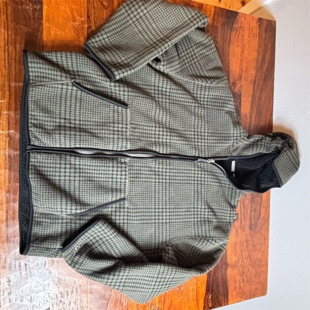 White Sierra Women's Plaid Jacket Size L Green Fleece Lined Vintage‎